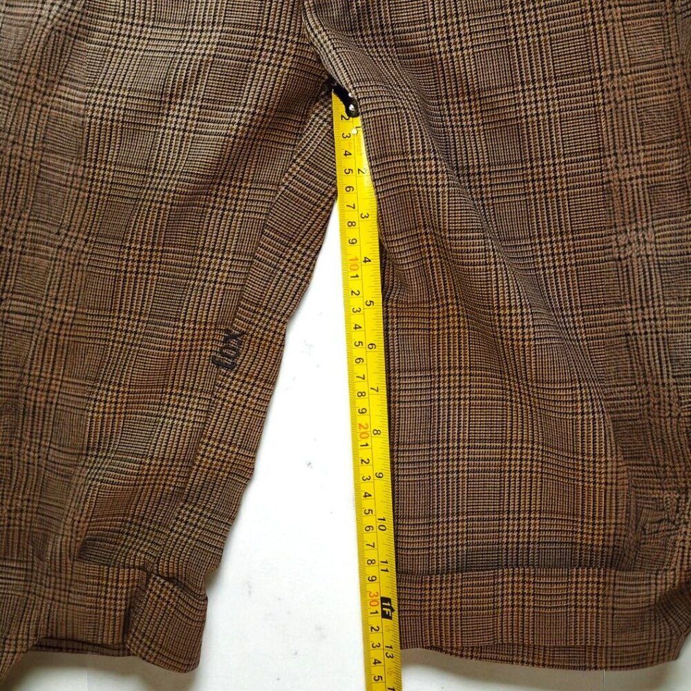 Fox Women’s Bermuda Shorts Brown Plaid Cuffed Size 5 – 11.5” Inseam - Picture 7 of 11